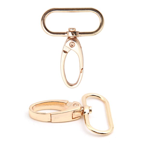 Карабин металл 30.0 мм (49х38 мм), золото цв.02, ГУ12849, 4 шт