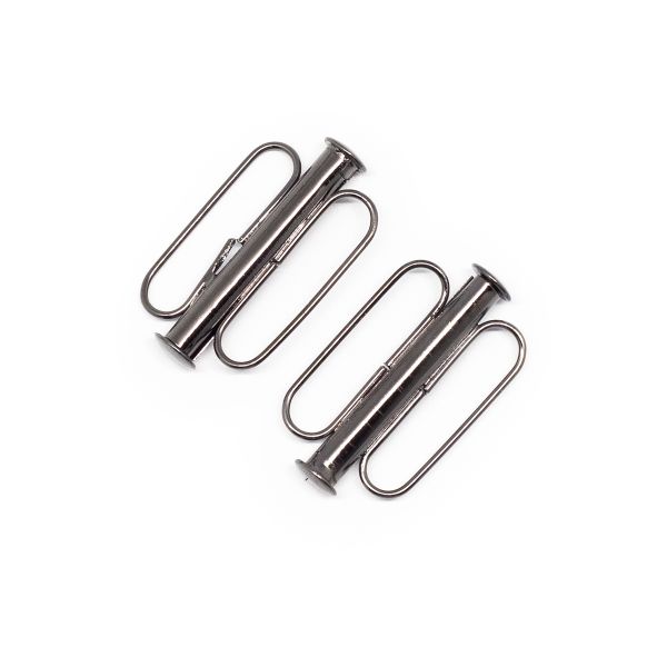 Замок-слайдер магнитный 35х20 мм / 25 мм, 2 шт цв. никель, 29381