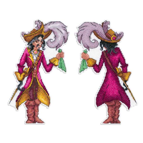 Набор для вышивания на пластиковой канве МП Студия Бывалый капитан 20х12см, Р-1125