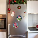 Картина по номерам Фрея PNBM-021, Праздничные змейки, (на магните) 9х9 см