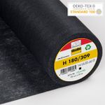 Флизелин клеевой H180, черный, 53379412, Freudenberg, 25 м