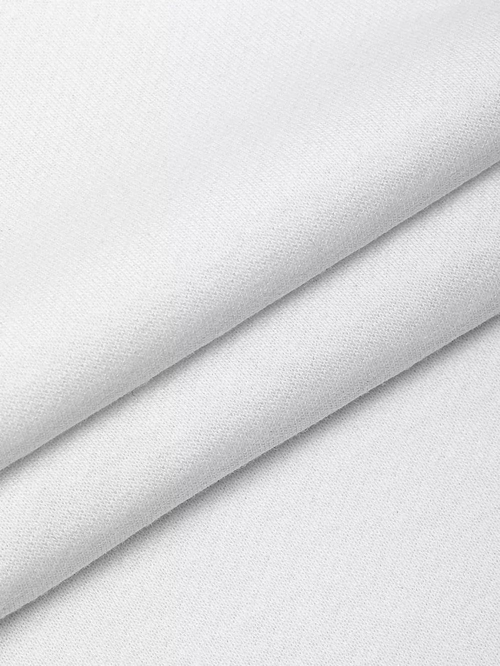 Футер 2-нитка петля поликоттон стрейч 220 г/м², 160 см / 3 метра, ФУТ2Х.TBY.ХЛ-ПЭ.БЕЛ.3, цв.белый