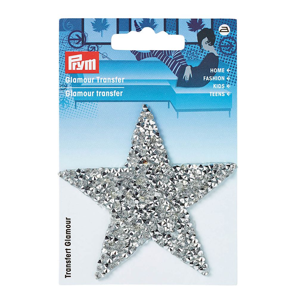 Переводная наклейка Гламур Звезда серебр. 1шт, Prym