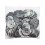 Пуговицы 4 прокола мужская костюмные 391387/4 32 (3903 серый мат.), 50 шт