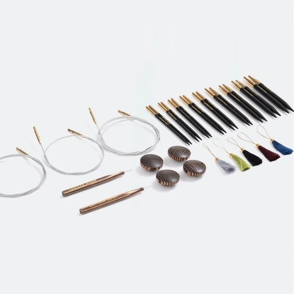 Набор съемных укороченных спиц Knit Pro Lantern Moon Ancestry (Родословная) 9 видов спиц в наборе, 350311