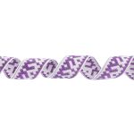 Лента (тесьма) жаккардовая 24.0 мм / 25 метров, Орнамент для северных народов, рис 9674 белый/фиолетовый, Gamma С3772