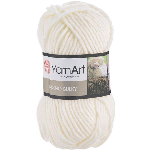 Пряжа YarnArt (ЯрнАрт) Merino Bulky / уп.5 мот. по 100 г, 100м, 502 молочный