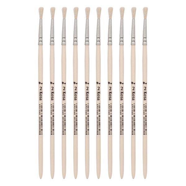 Кисть коза школьная №2,10 шт