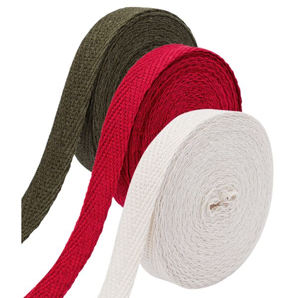 Тесьма (лента) киперная (100% х/б) 10 мм / 3 шт по 4.57 метров, 2.5 г/м, ассорти №12, 3 цвета