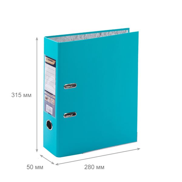 Регистратор PVC, мет.уг. 50 мм, 10 шт, Premier A4 арочный механизм, изумрудный EC10221105, Expert Complete