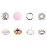 Кнопка рубашечная (джерси) закрытая ⌀9.5 мм, ≈144 шт, МЕТАЛЛ, эмаль, 133 св.розовый глянцевый, NEW STAR