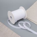 Лента бархатная (тесьма) 12.0 мм / 32.9±2 метров, 0081-1211, 01 белый