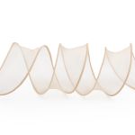 Лента декоративная с волнистым краем 38.0 мм / 18.29±1 метров, 100% органза, (32 золото)