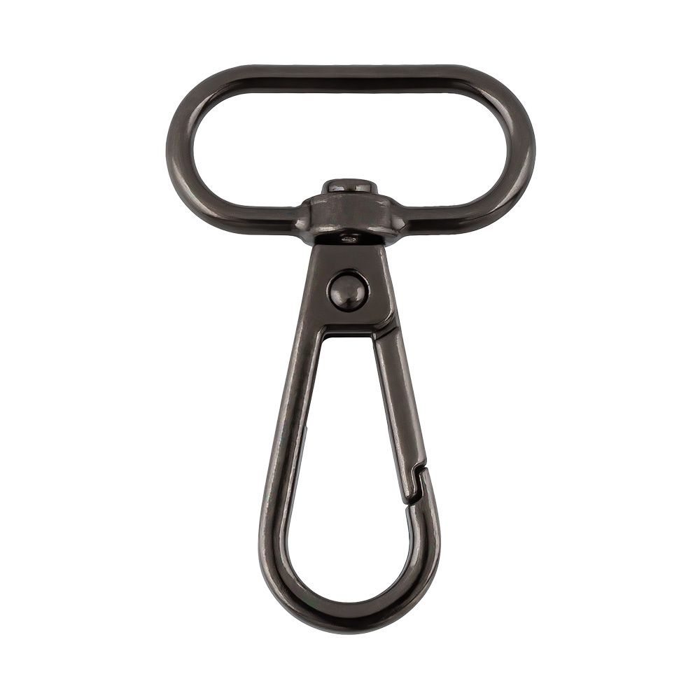 Карабин металл 25.0 мм (47х30 мм), 5 шт, 06 черн.никель, Gamma GHN-25