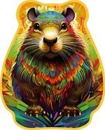 Пазл фигурный деревянный Яркий капибара 156 элементов, Фрея PZLF-005