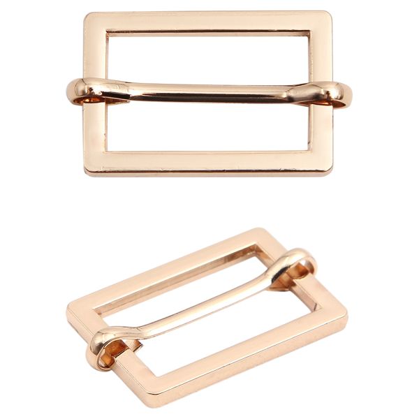 Рамка регулировочная металл литая с подвижной планкой 25 мм /31х21 мм, ⌀3 мм/, золото цв.02, 4 шт