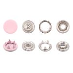 Кнопка рубашечная (джерси) закрытая ⌀9.5 мм, ≈144 шт, МЕТАЛЛ, эмаль, 133 св.розовый матовый, NEW STAR