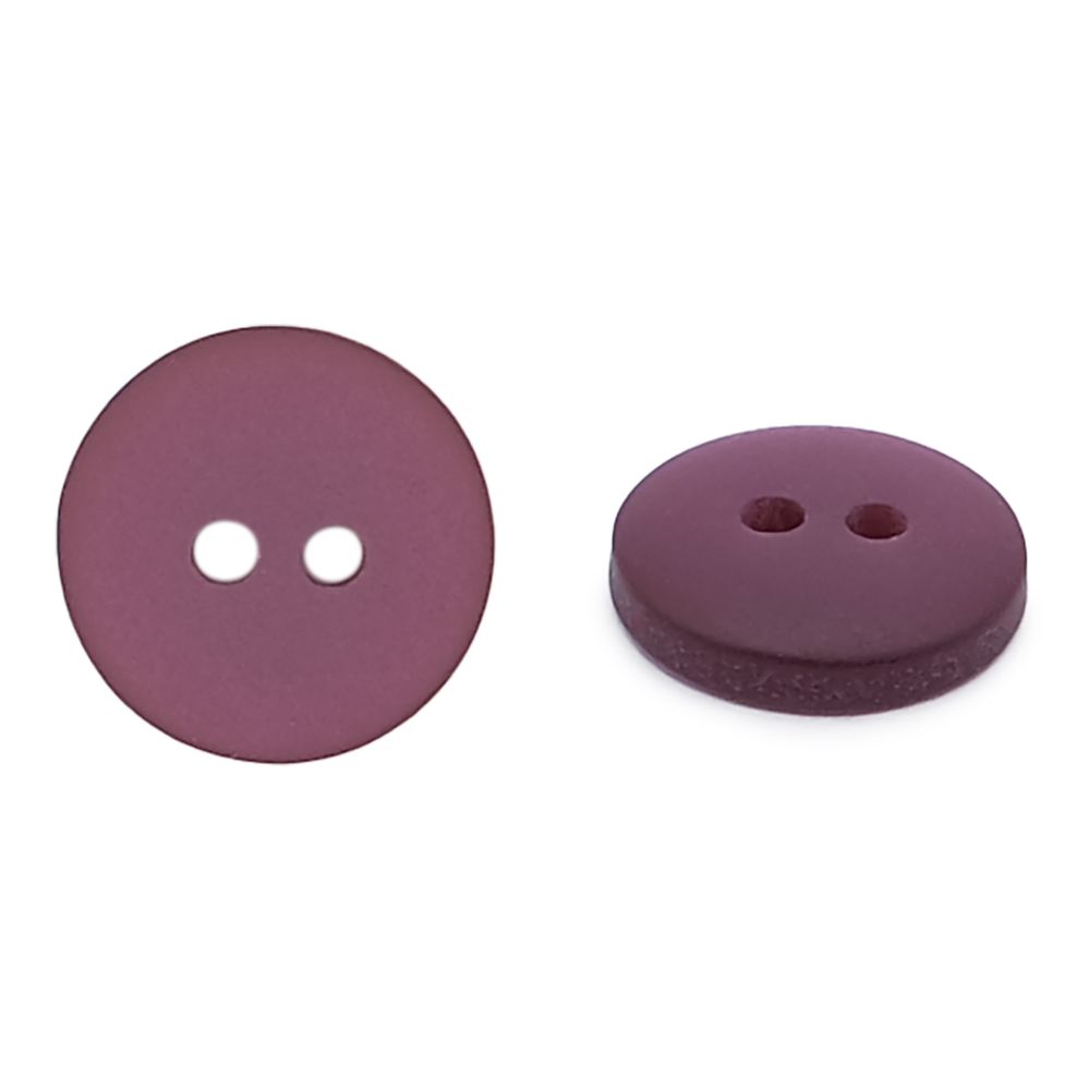 Пуговицы на 2 прокола 18L (11мм), пластик (col.23 сливовый), CR-K18M, 144 шт