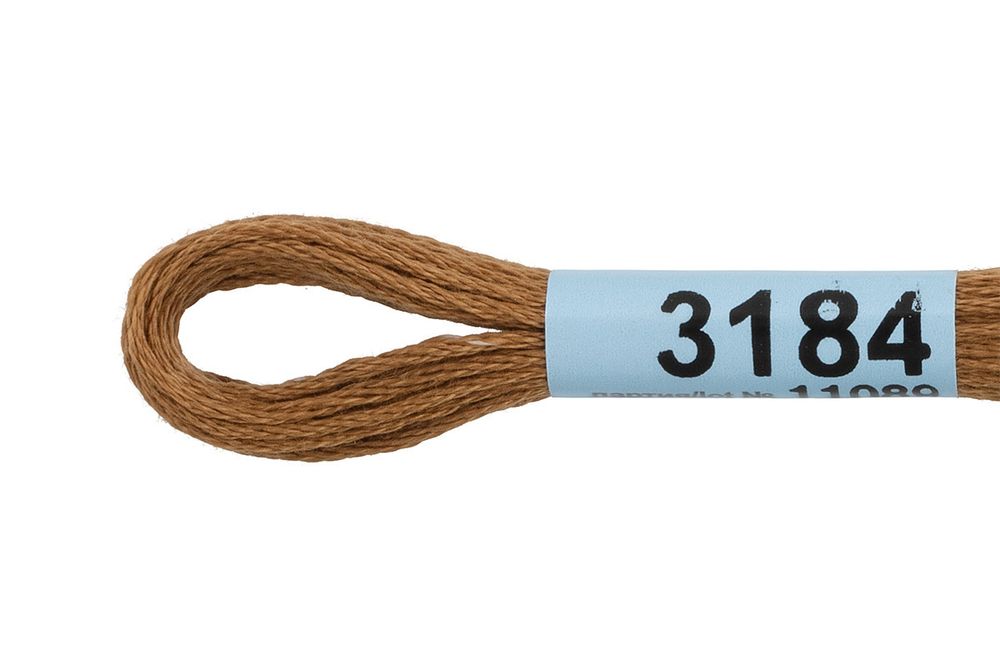 Мулине Gamma 100% хлопок, цв.3184 горчичный, 24 мотка по 8 метров