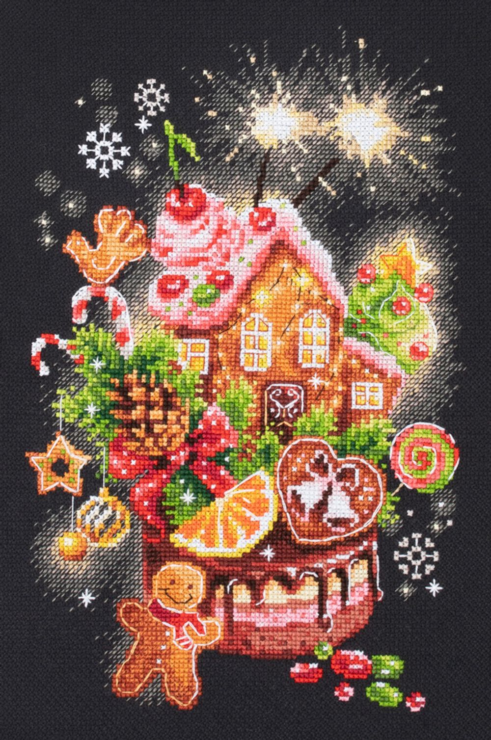 Набор для вышивания нитками Чудесная игла, Сладкое Рождество, 18х28 см