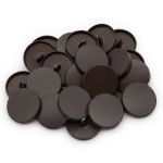 Пуговицы на ножке металл 40L (т.коричневый), 24 шт