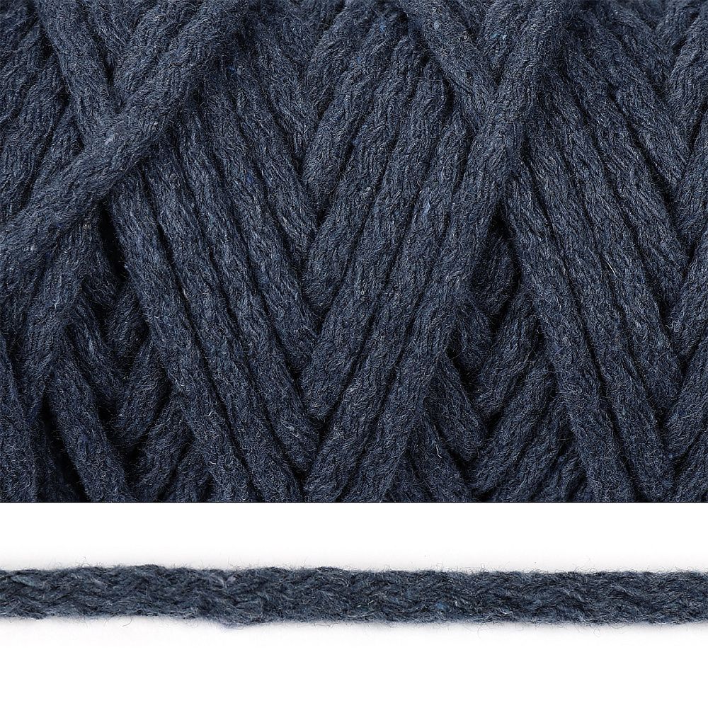 Шнур круглый х/б ⌀5.0 мм / 50 метров, 2175 джинс