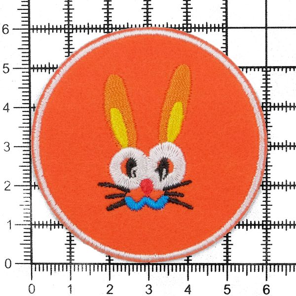 Термоаппликация Эмблема с зайцем, 6см, Hobby&Pro