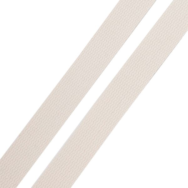 Стропа (ременная лента) 26 мм / 100 метров, [17.55 г/пог.м], матовая, имитация хлопка, 05 молочный, 3Al357