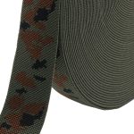 Резинка для подтяжек (помочная) 40.0 мм / 25 метров, Камуфляж, 158 оливк./коричн./черный