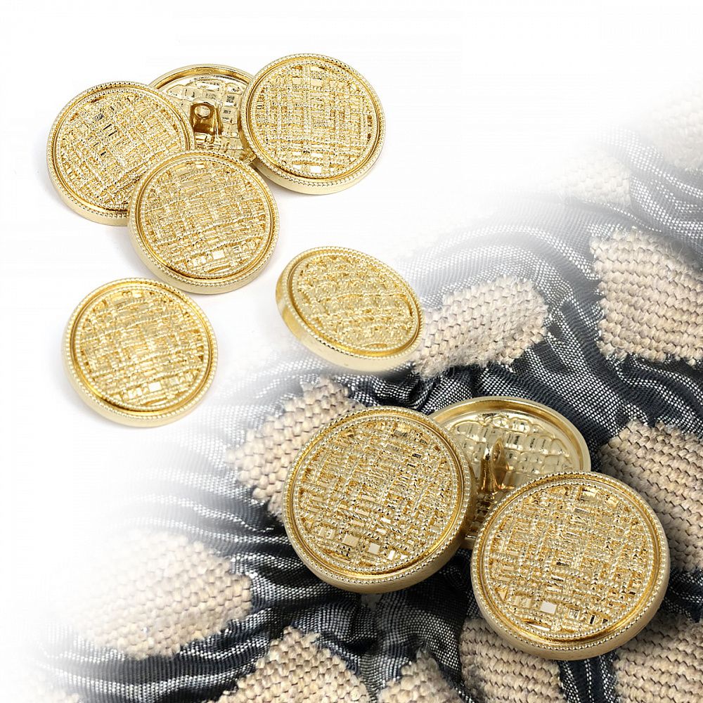 Пуговицы на ножке металлические 36L=23мм, С-MP06 цв.золото, 10 шт