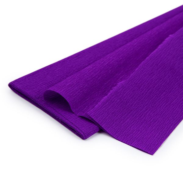 Бумага гофрированная (креповая) 20 г/м², 5 шт по 50 см / 2 метра, 25 т.фиолетовый, Blumentag REP-43