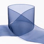 Лента капроновая (органза) 75.0 мм / 22.8±1 метра, 095 чернильный, Blitz OR-75