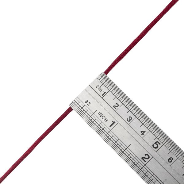 Шнур атласный корсетный ⌀2.0 мм / 45.7 метров, 34 бордо