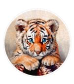 Пазл фигурный деревянный Застенчивый тигренок 153 элементов, Фрея PZLF-015