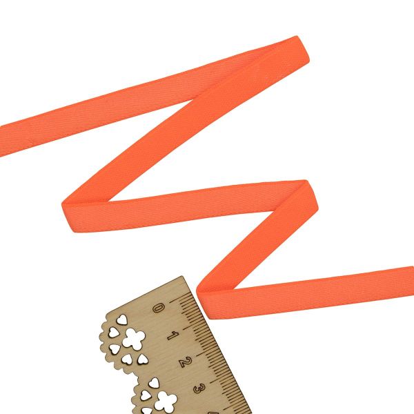 Резинка бельевая (бретелечная) люминесцентная блестящая 10.0 мм / 50 метров, оранжевый
