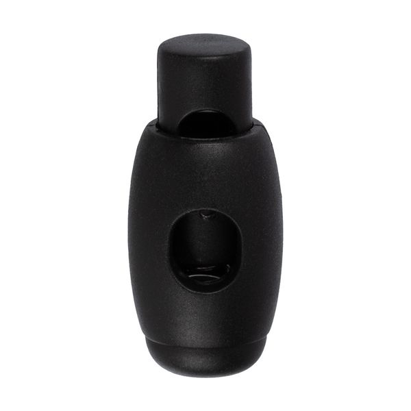 Фиксатор (зажим) для шнура пластик 1 отв., ⌀4.0 мм, 24 шт, №01 черный, Micron ST 1122