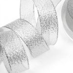 Лента металлизированная 20.0 мм / 22.85±1 метра, цв. серебро, Magic4Hobby, упак. 4 шт