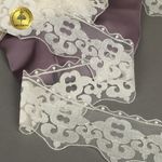 Кружево на сетке широкое арт.TR.2117 100мм цв.белый уп.13,5м, Kruzhevo