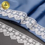 Кружево гипюр (плетёное) 40 мм, матовая нить TBY.0869, цв.белый уп.13.71м, Kruzhevo