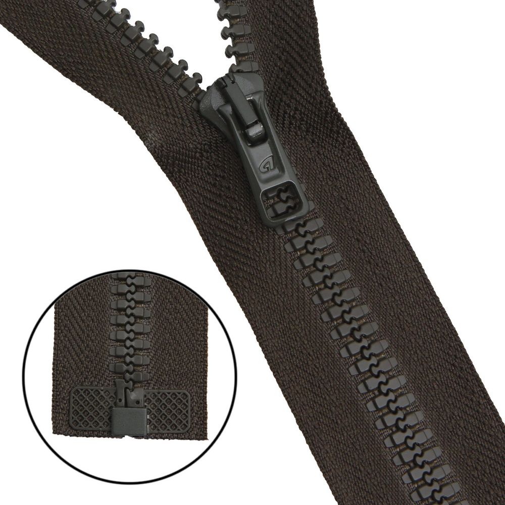 Молния трактор Arta Т6 (6 мм) 1 зам., разъем., 75 см, ОПТ. УП. 25 ШТ., 175 т.хаки