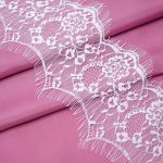 Кружево шантильи (реснички) на сетке 100 мм, белый, 15 м