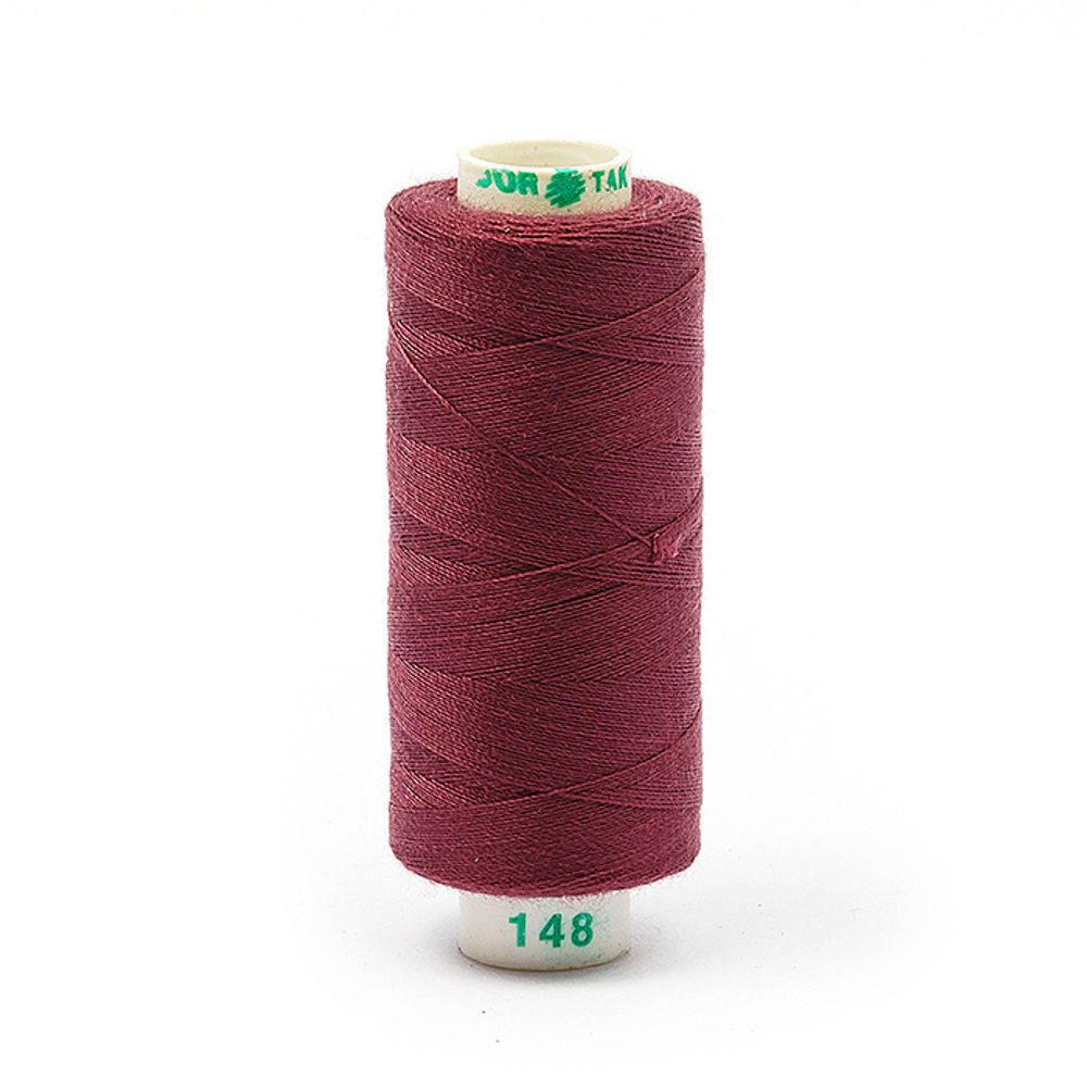 Нитки швейные бытовые Dor Tak 40/2, 366 м / 10 кат., 148 бордовый