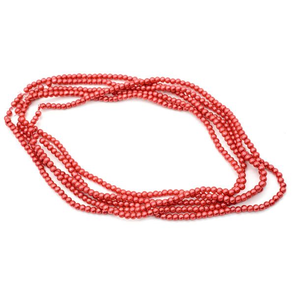 Бусины стекло ⌀4 мм, нить длина 40 см, Астра (SA-16), 5 шт