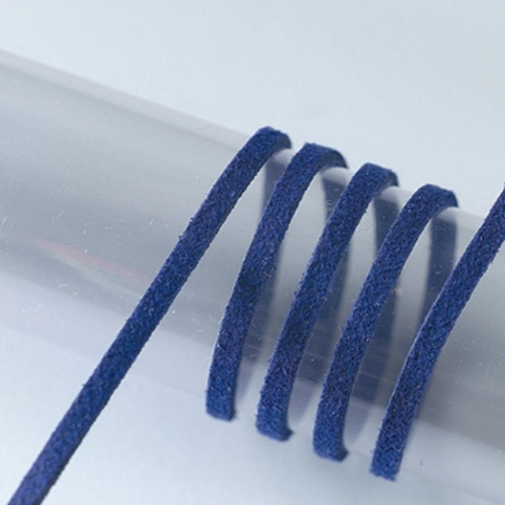 Шнур замша искусственная 3.0 мм / 3 метра, синий, Efco