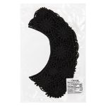 Пришивной кружевной воротник гипюр 65 мм, 1 пара, Турция, черный, Gamma VGM-65-05M