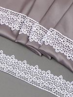 Кружево гипюр (плетёное) 45 мм, диз. 106, цв.01 белый, уп. 9 м., Kruzhevo