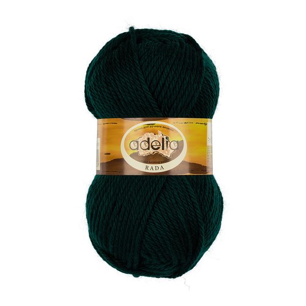 Пряжа Adelia Rada / уп.10 мот. по 100г, 80м, 029 т.зеленый
