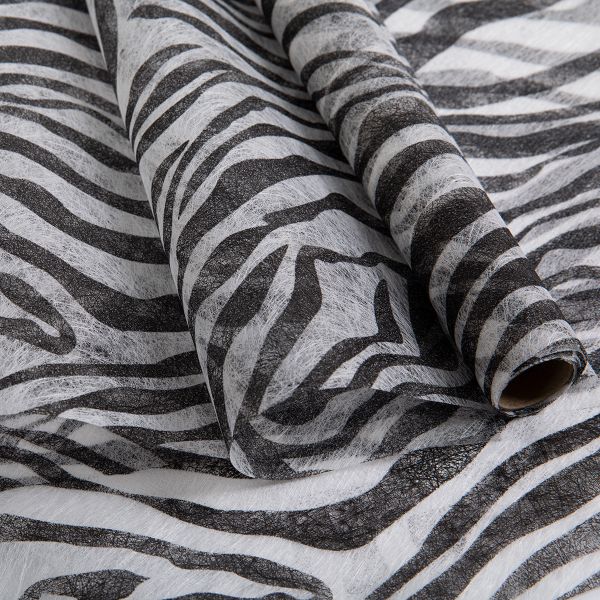 Флористический фетр 35 г/м², 2 м, 04 черно/белый (зебра), Blumentag PNW-35/1