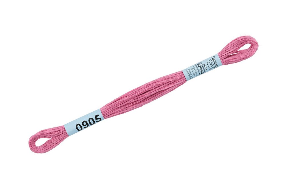 Мулине Gamma 100% хлопок, цв.0905 розовый, 24 мотка по 8 метров