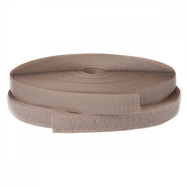 Лента контактная липучка (велкро) пришивная 25 мм / 25 метров, F297 (287) кор.серый, /пара/, кач.